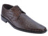 Los Altos Men's Brown Crocodile Shoes Italian Toe Gator Shoes