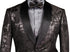 Black Slim Fit Fashion Jacket Shawl Lapel with Bow Tie