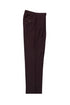 Tiglio Luxe Burgundy Wide Leg, Pure Wool Dress Pants 2576