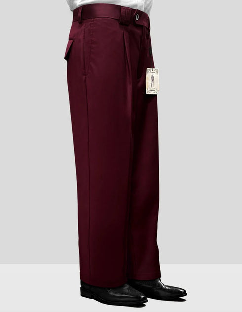 Statement Clothing | Solid Color Wide Leg Pants Burgundy