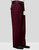 Statement Clothing | Solid Color Wide Leg Pants Burgundy