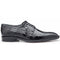 Belvedere Batta Black Genuine Crocodile Dress Shoe