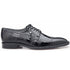 Belvedere Batta Black Genuine Crocodile Dress Shoe