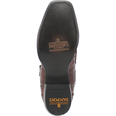 Dan Post Mens Bayou Genuine Caiman 13 Square Toe Brass Cowboy Boot