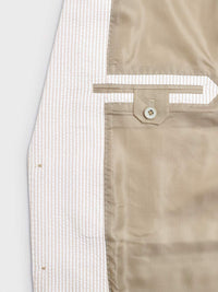 Natural Striped Seersucker Jacket