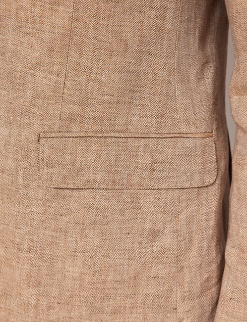 Mens Linen Suit For Beach Wedding - Summer Suit in Beige