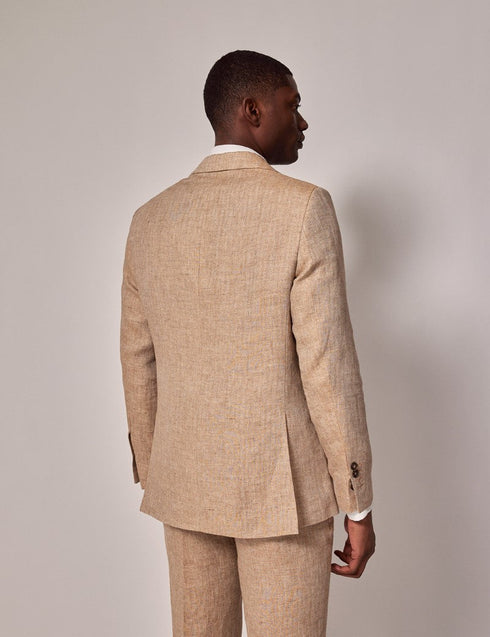 Mens Linen Suit For Beach Wedding - Summer Suit in Beige