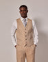 Mens Linen Suit For Beach Wedding - Summer Suit in Beige