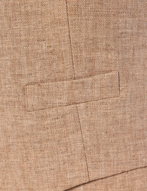 Mens Linen Suit For Beach Wedding - Summer Suit in Beige