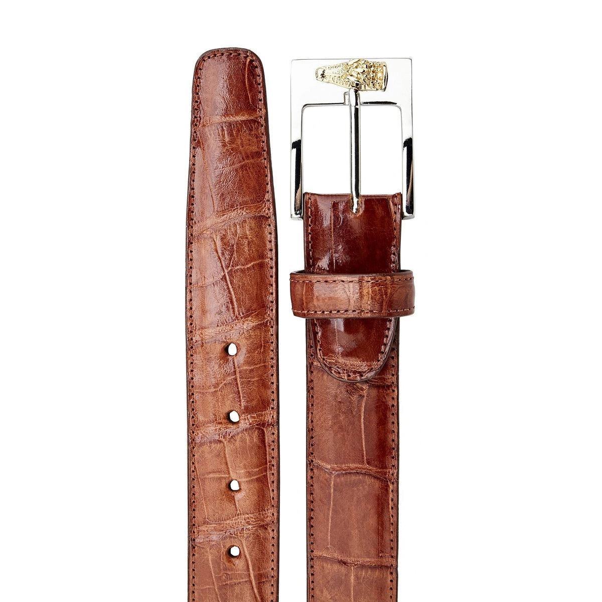 Belvedere Men's Navy Alligator Belt