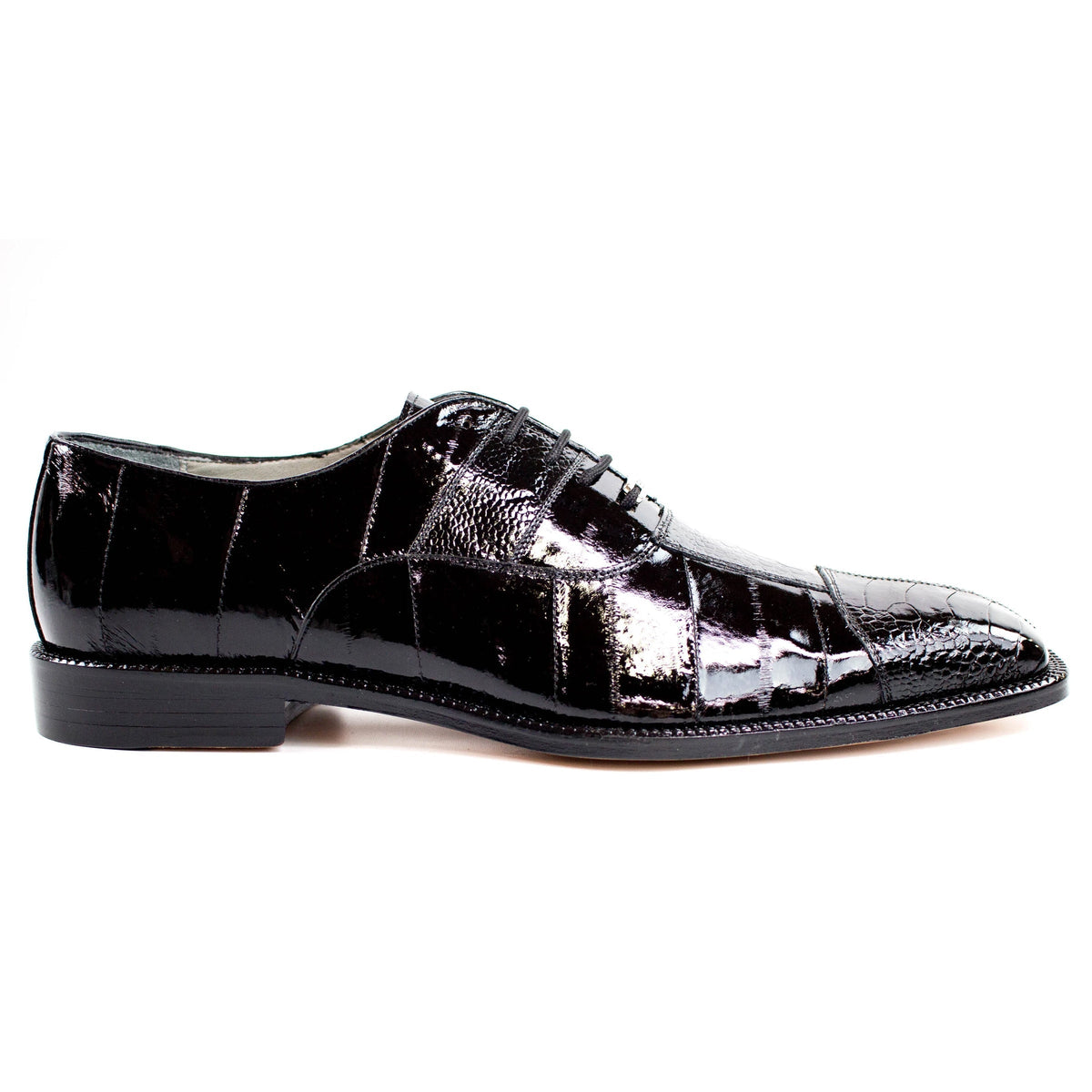 Elegant Belvedere Black Leather Cap Toe Men\'s Oxfords pre owned belvedere mens shoes products for sale | eBay main image 3