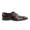 Mens Belvedere Onesto Ostrich & Caiman Crocodile Dress Shoe in Brown