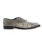 Mens Belvedere Onesto Ostrich & Caiman Crocodile Dress Shoe in Grey