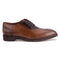 Mens Belvedere Grant Calf Skin & Crocodile Split Toe Dress Shoe in Almond Tan & Brown
