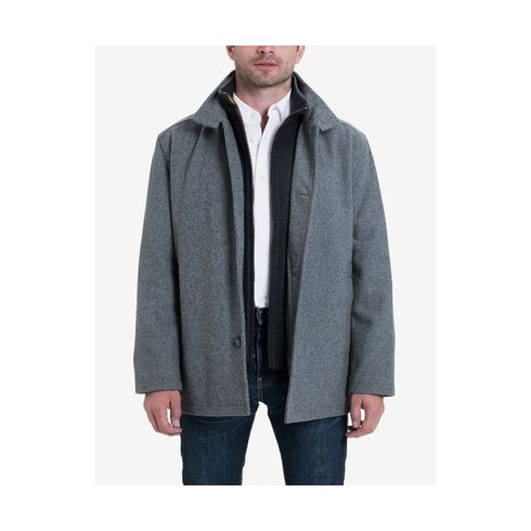 Big & Tall Wool Blend Bib Medium Gray Carcoat