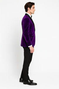 Men's Cheap Priced Big And Tall Purple Blazers Velvet - Mens Big and Tall Sport Coat - Sport Jacket