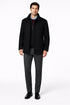 Big tall black car coat – wool charcoal coats men