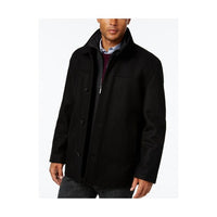 Big tall black car coat – wool charcoal coats men