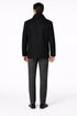 Big tall black car coat – wool charcoal coats men