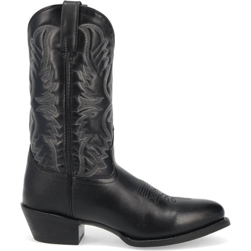 Laredo Birchwood Black Leather Round Toe Boots for Men