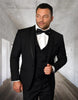 Mens Black 1 Button Tailored Fit Tuxedo
