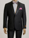 Mens Black Suit - Designer Brand Shawl Lapel Suit No Pleated Pants Modern Fit