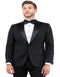 Black Tuxedo - Modern Fit One Button Peak Lapel Mens Wedding Suit - Black Prom Suit