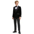 5pc Black Boys Velvet Tuxedo Includes Bowtie Slim Fit by Tazio