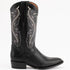 Ferinni Boot - Mens Dress Cowboy Boot - Ferrini Men's Taylor Lizard Round Toe Handcrafted - Black in Black