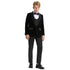 5pc Black Boys Velvet Tuxedo Includes Bowtie Slim Fit by Tazio
