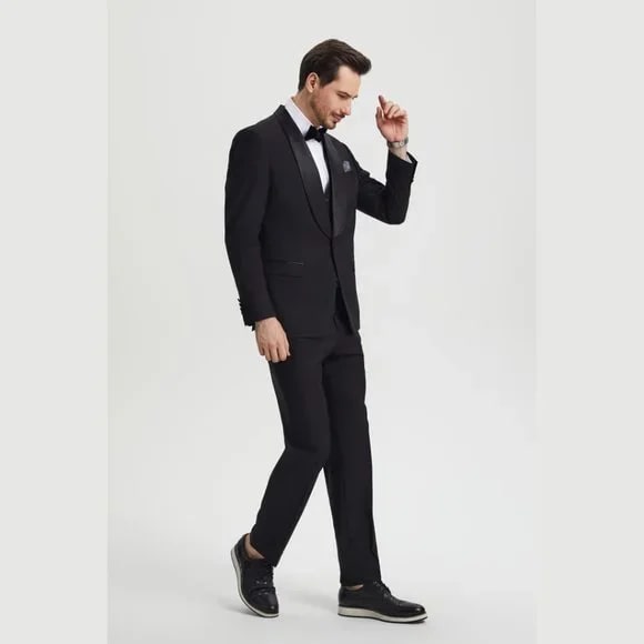 Red Paisley Pattern Tuxedo with Velvet Lapel By Stacy Adams - Wedding - Prom main image 0