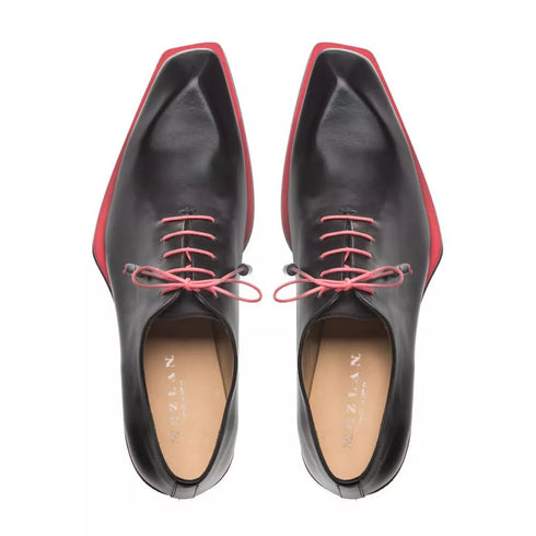 Mezlan Black Asymmetric Plain Toe Oxford