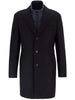 Long Dress men's Dress Topcoat - Winter coat 100% Cashmere Fabric Standard Length Coat Dark Blue