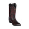 Los Altos Men's Black Cherry Genuine Caiman Tail Boots