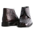 Los Altos Ankle Black Cherry Ostrich Skin Boots