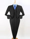Pleated Suit - Mens Suits With Pleated Pant -  Regular Fit Suit - Notch Lapel Black Suit