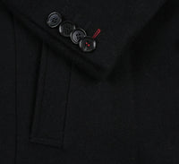 Black Fall/Winter Essential Slim Fit Overcoat Wool Blend