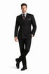 Mens Black Double Breasted Suit - Mens Double Breasted 1920'S Wide Bold Gangster Pinstripe Suit in Black