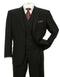 Pleated Dress Men Suits - Mens 2 button Pleated Pant Black Double Breasted Suit