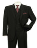 Pleated Dress Men Suits - Mens 2 button Pleated Pant Black Double Breasted Suit