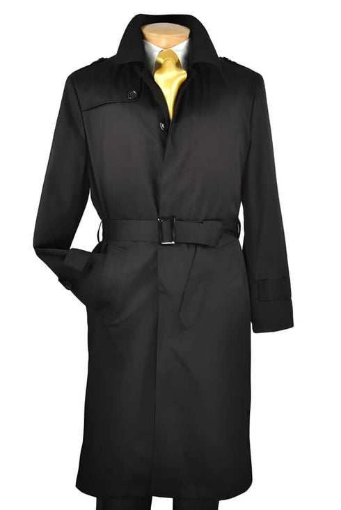 Dark color black Overcoat Dress Coat Priced Available In Big & Tall Sizes Trench Coat