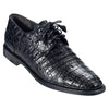 Los Altos Oxford Black Genuine Caiman Crocodile Shoes