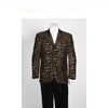 Black Gold Fashion Paisley Floral Blazer Sportcoat