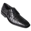 Los Altos Black Genuine Caiman Belly Lace-Up Genuine Oxford Shoes