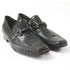 Los Altos Black Teju Lizard Skin Slip-On Loafers