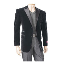 Black Men's Big And Tall Blazers Velvet Velour Clearance