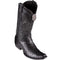 Los Altos Boots - Mens Dress Cowboy Boot - Low Priced Black Ostrich Cowboy Boots- in Black