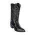 Los Altos Men's Black Genuine Full Quill Ostrich Boots