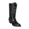 Los Altos Men's Black Ostrich Leg Boots