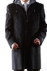 Young Generation Dark color black Wool fabric Winter OverCoat, Dark color black, Dark Charcoal Masculine color